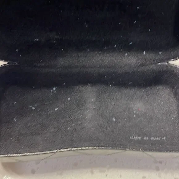 Chanel black leather quilted sunglass case. No sunglasses just the case